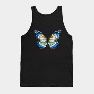 Belizean Flag  Butterfly - Gift for Belizean From Belize Tank Top